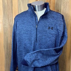 Under Armour cold weather 1/4 zip pullover in 3XL. Poly fabric fleece inner